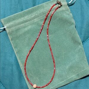 Elegant Red Beaded Necklace